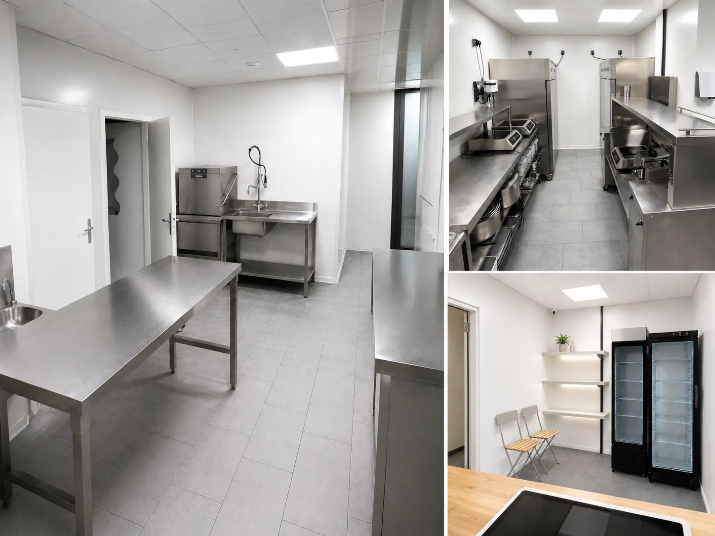 Le laboratoire et ses plans de travail inox